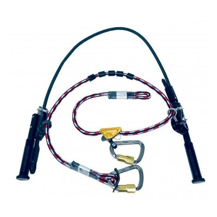 Climbing pole auxiliary positioning rope lock protection device